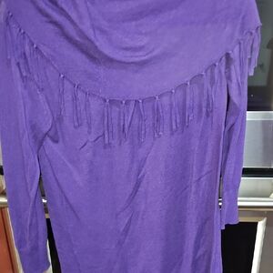 Multiples Purple Fringe Top